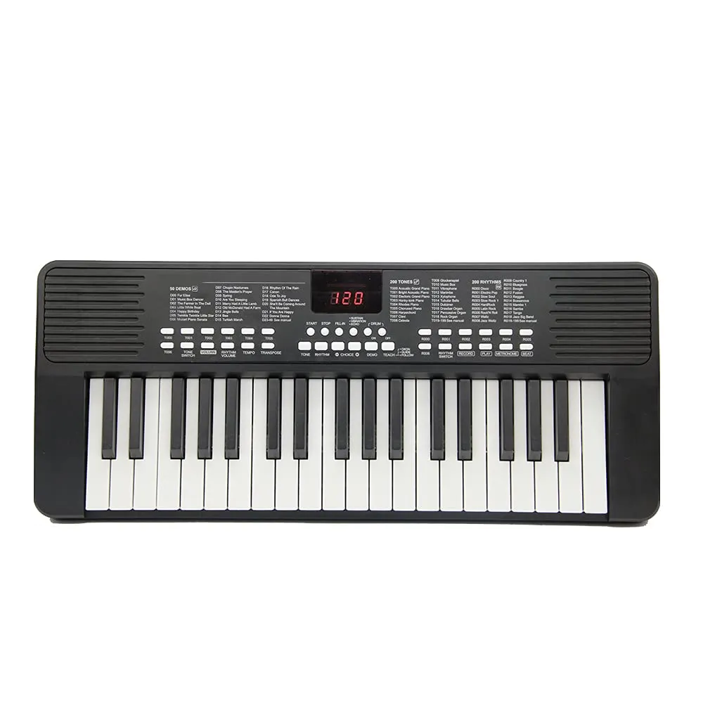 37-Key Electronic Keyboard with Double Speaker, Rechargeable Battery & Microphone for Kids