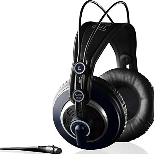 AKG K240 MKII Pro Studio Headphones with Varimotion Technology, Semi-Open Design, Black