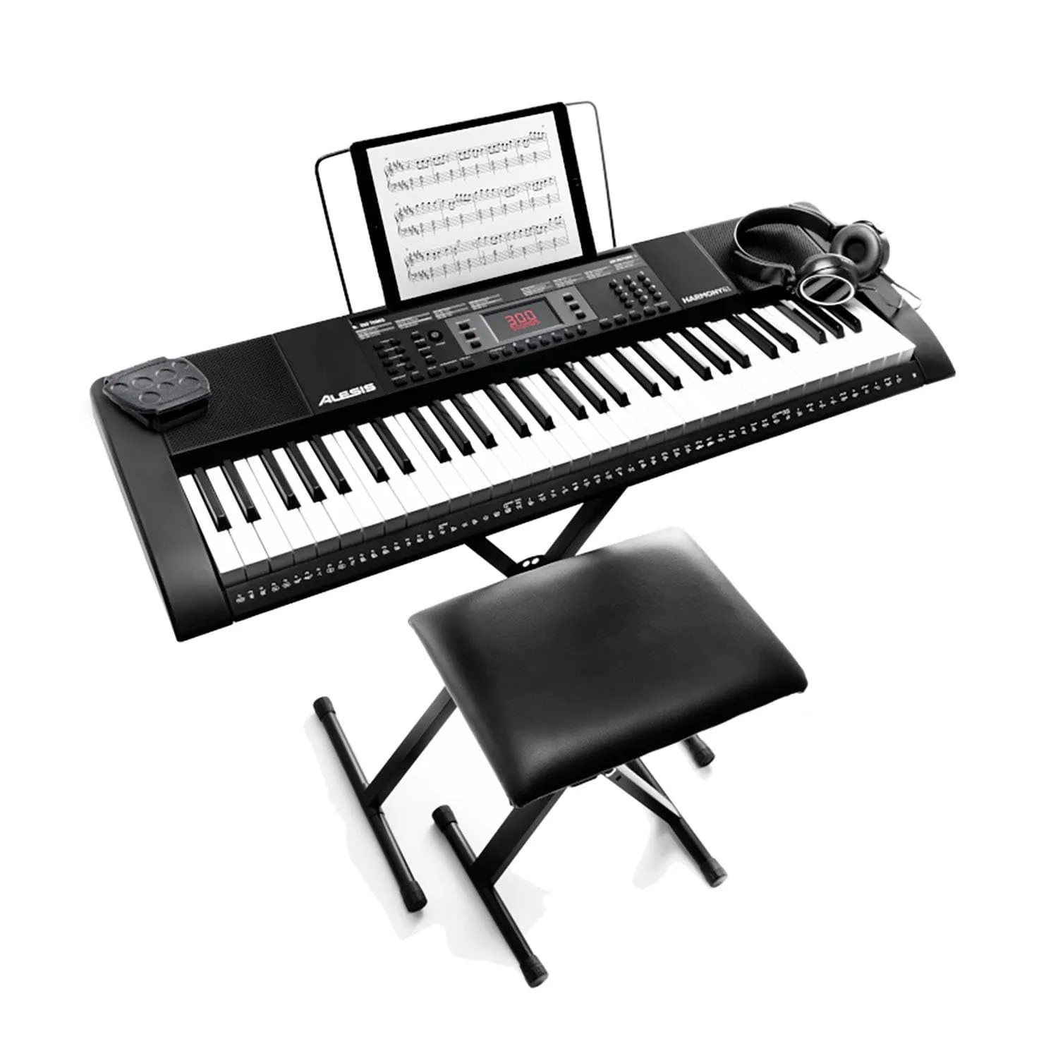 Alesis Harmony 61-Key Portable Arranger Keyboard - 300 Sounds, Built-in Speakers, Renewed