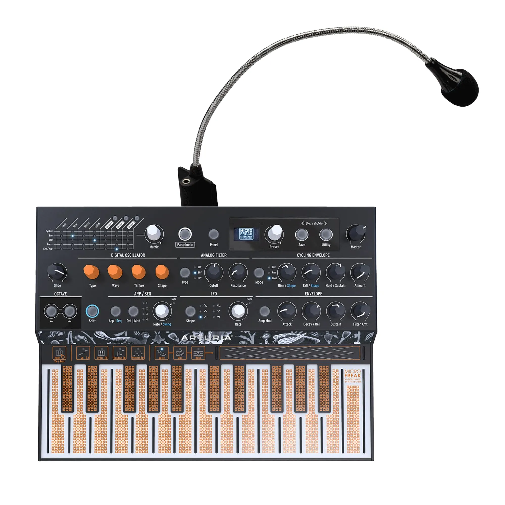 Arturia MicroFreak Hybrid Analog/Digital Synthesizer Bundle with Gooseneck Mic