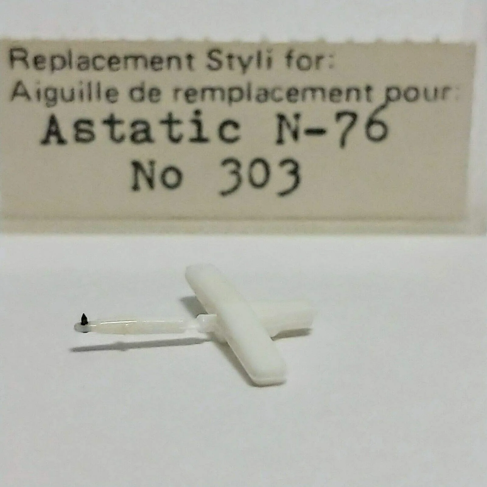 Astatic N-76 Phono Turntable Needle Stylus - European-Made Diamond Replacement Stylus AMX 303