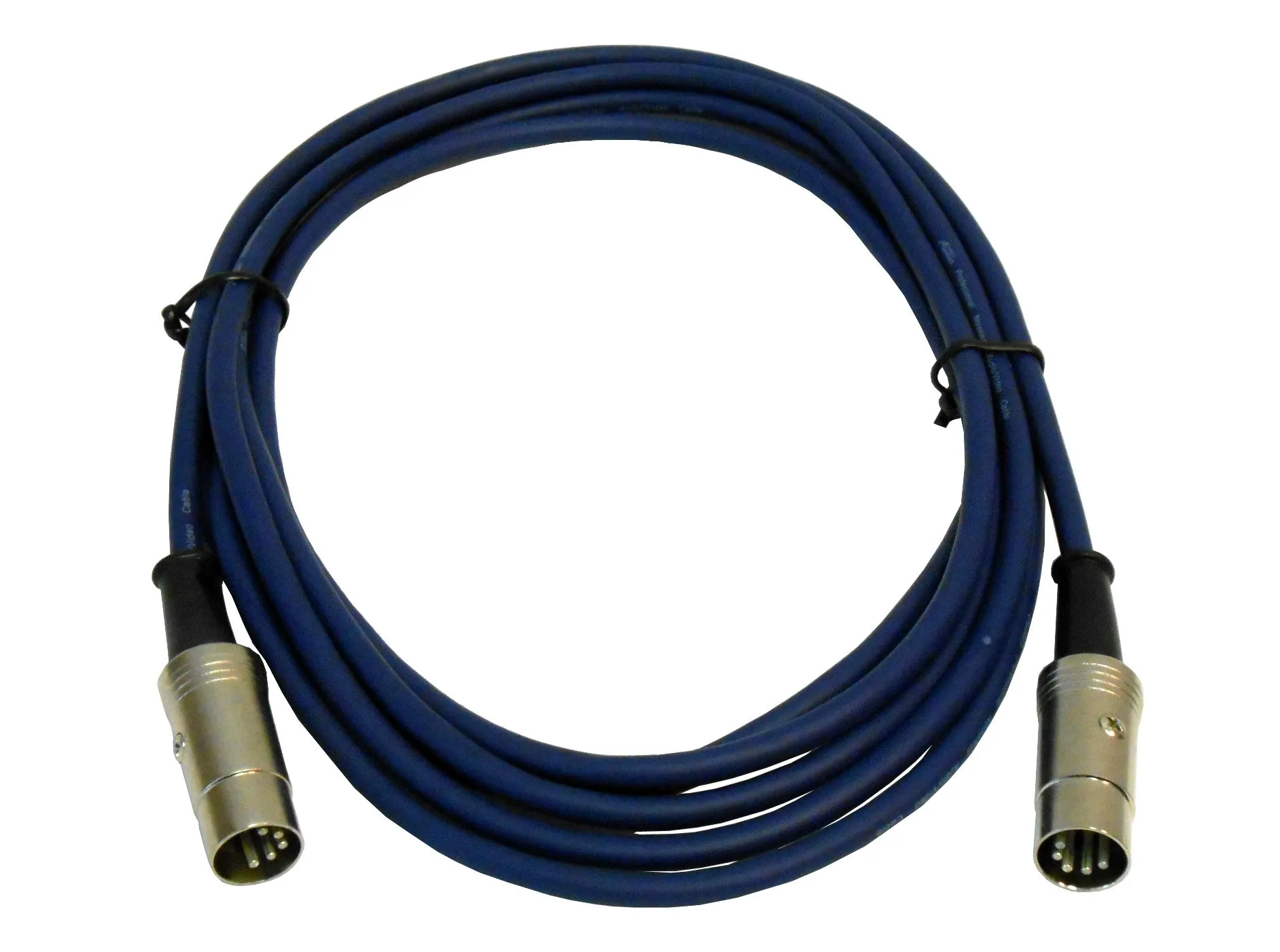 Audio2000'S ADC2054 10ft Double Shield MIDI Cable with Durable Metal Connectors