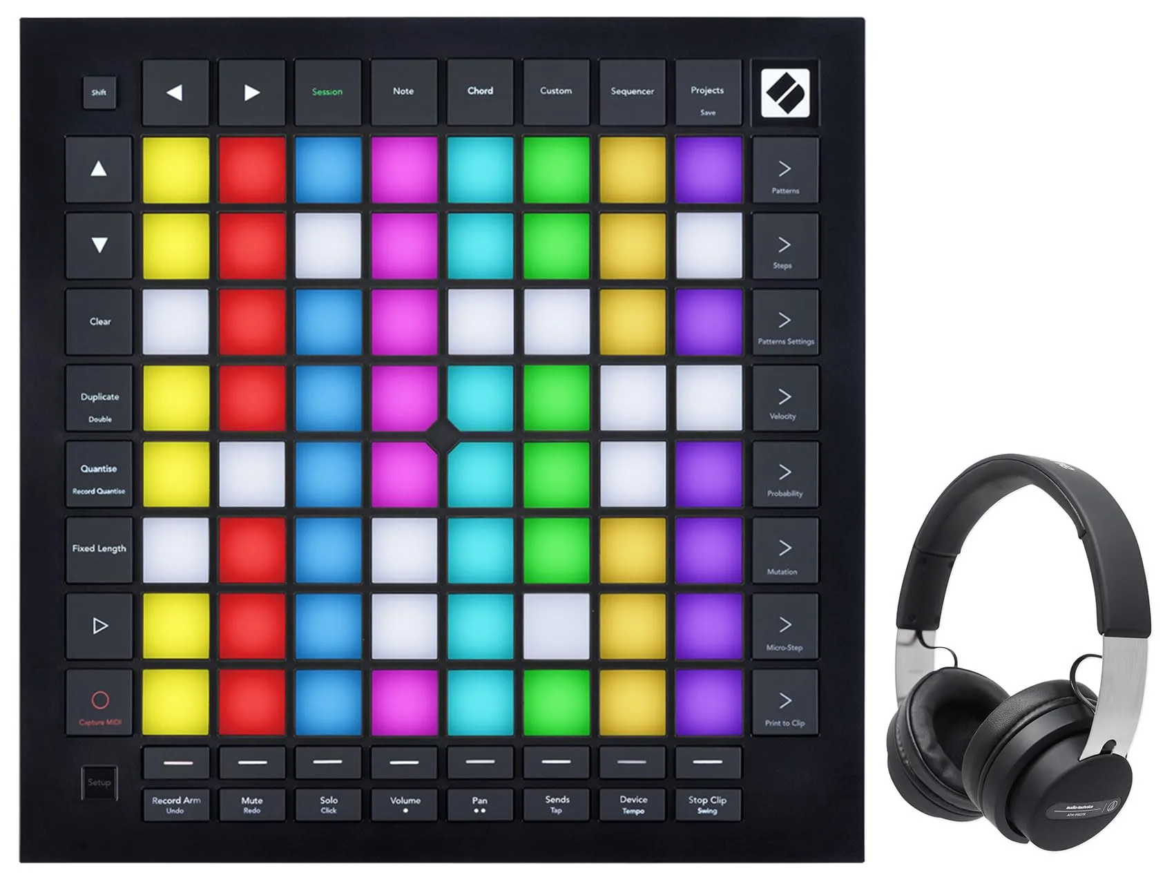 Audiosavings Bundle: Novation Launchpad Pro MK3 & Audio Technica ATH-PRO7X Headphones for DJs