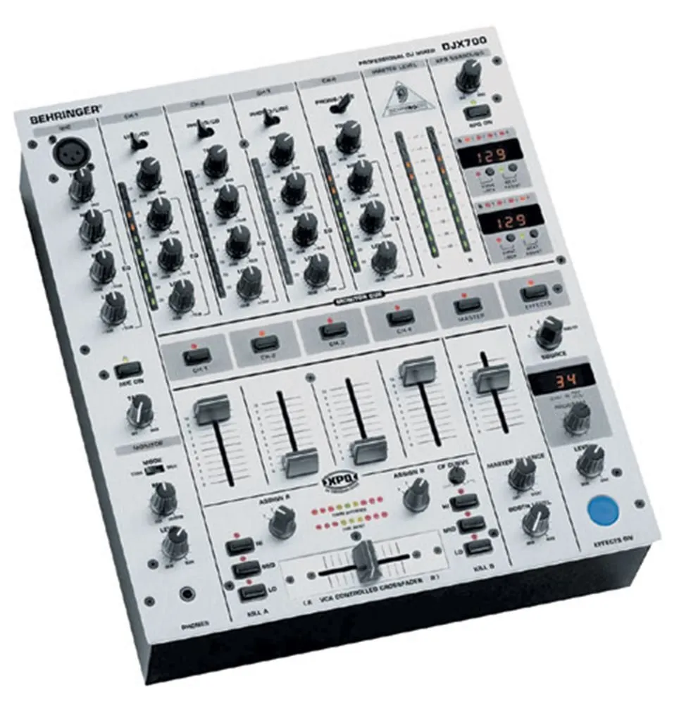 Behringer DJX700 Professional 5-Channel DJ Mixer with Digital Effects, BPM Counter, ULTRAGLIDE Faders