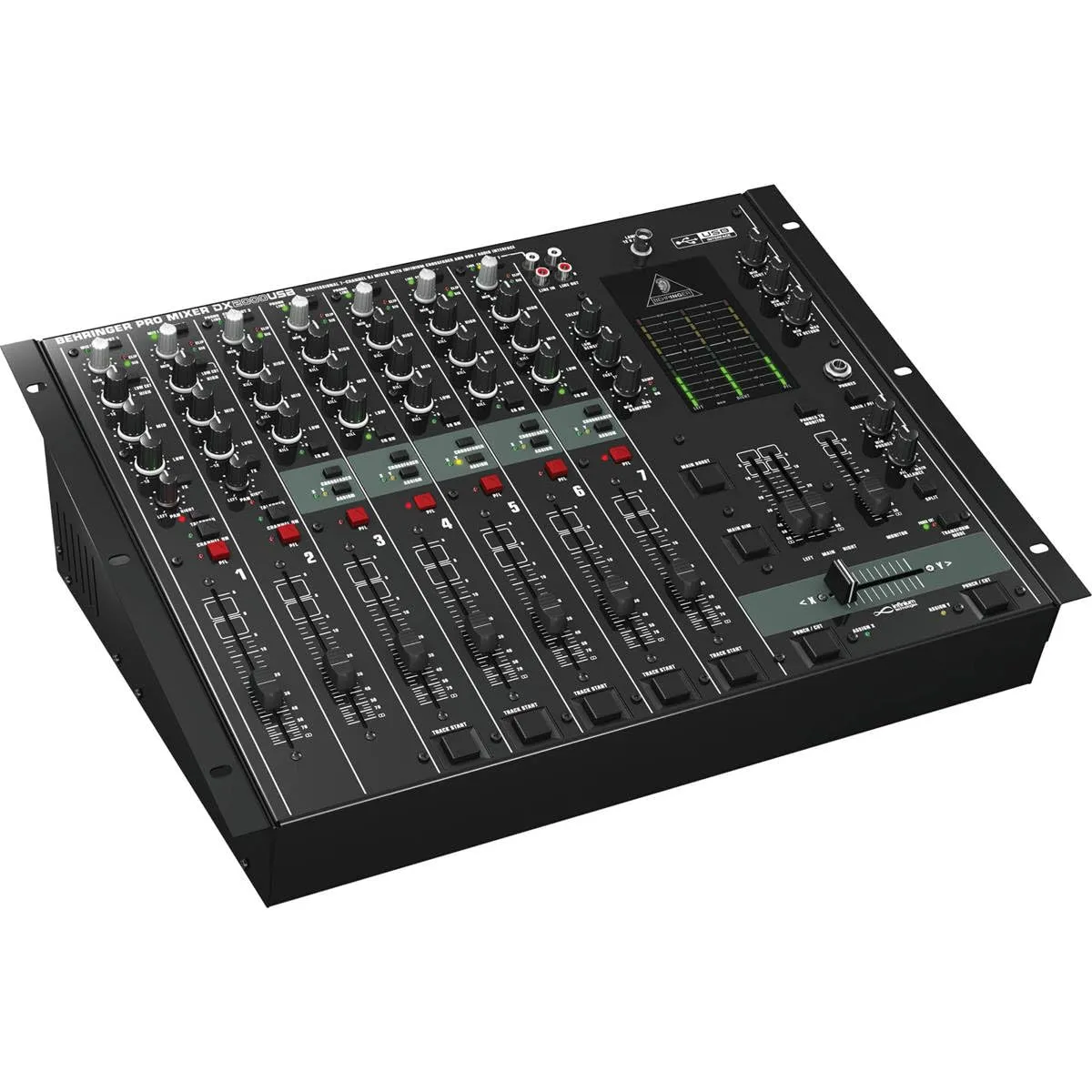 Behringer Pro Mixer DX2000USB 7-Channel DJ Mixer with USB, Optical Crossfader, 3-Band EQ