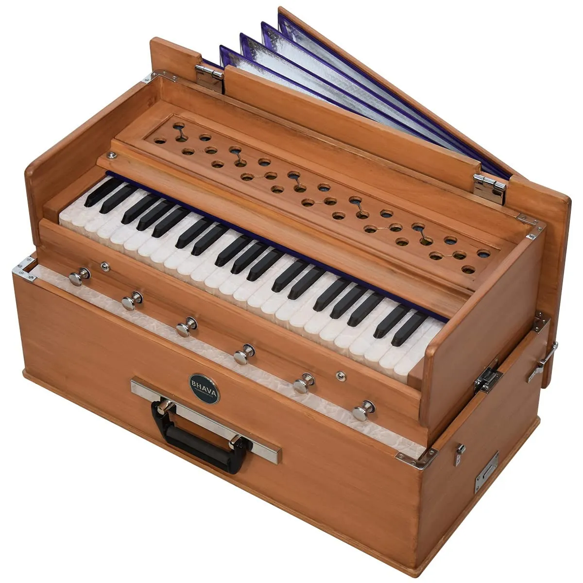 Portable 42-Key Natural Wood