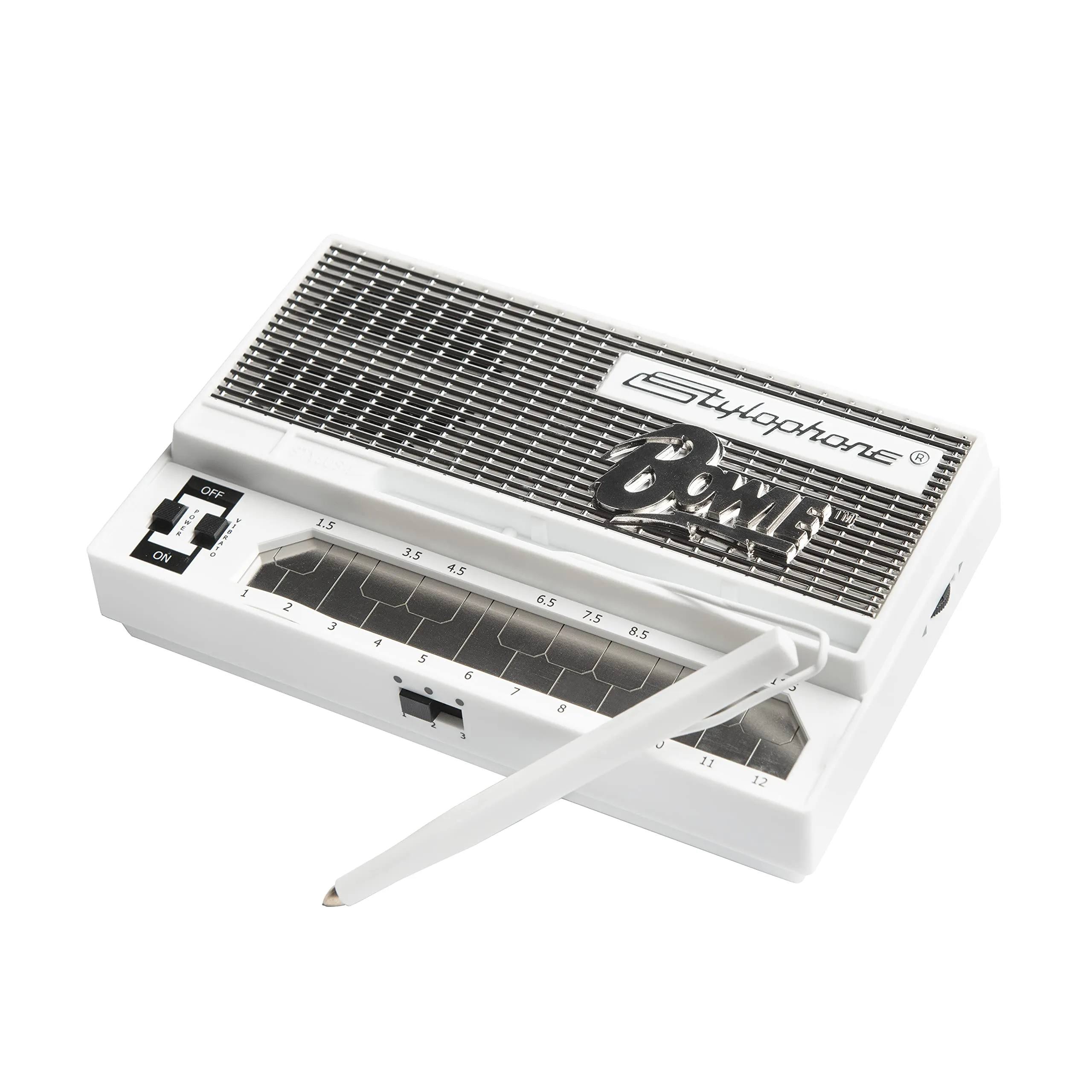 Bowie Stylophone - Limited Edition Synthesizer with Embossed Logo, Battery-Powered Design