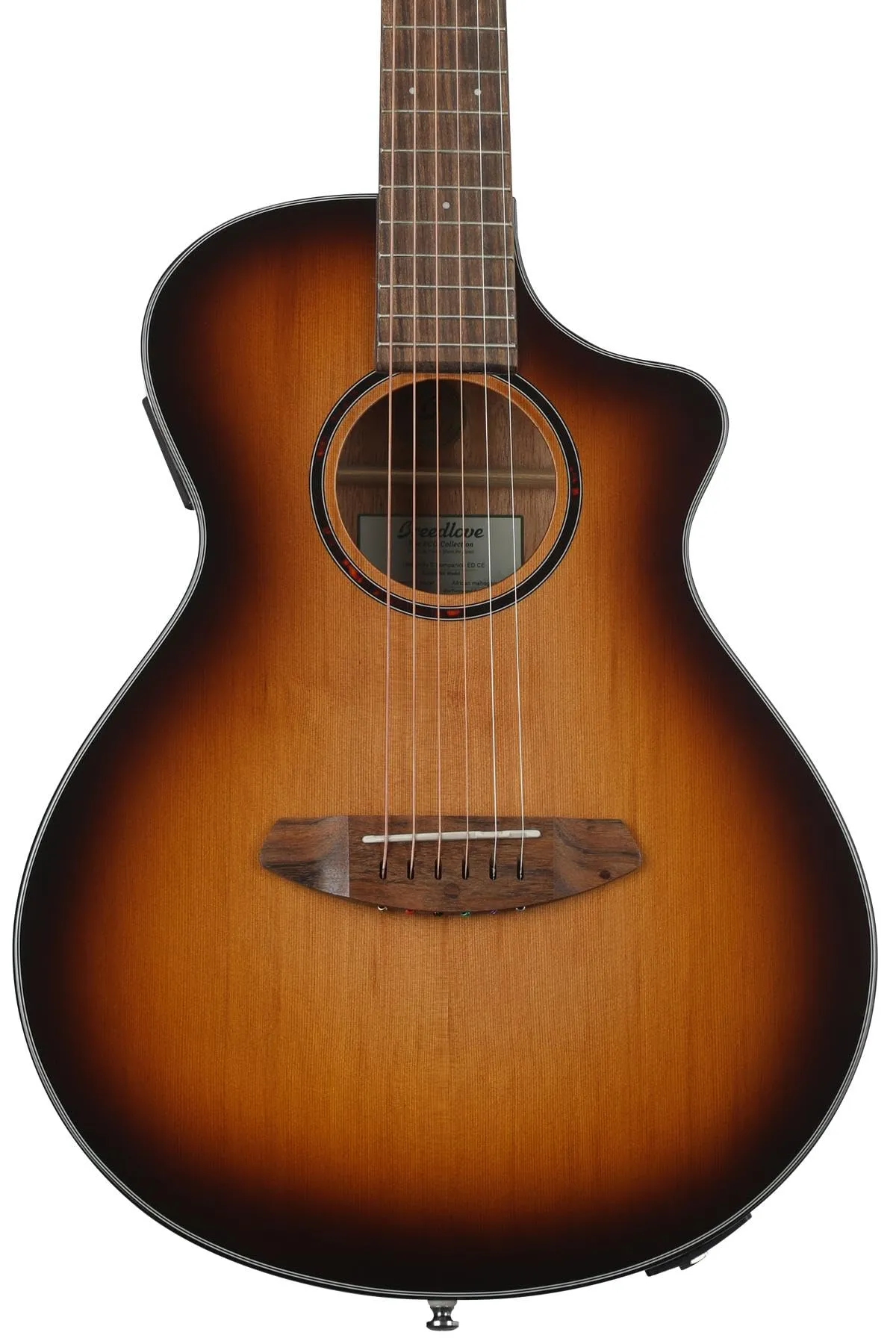 Breedlove ECO Discovery S Companion CE Acoustic-Electric Guitar - Edgeburst Red Cedar/African Mahogany