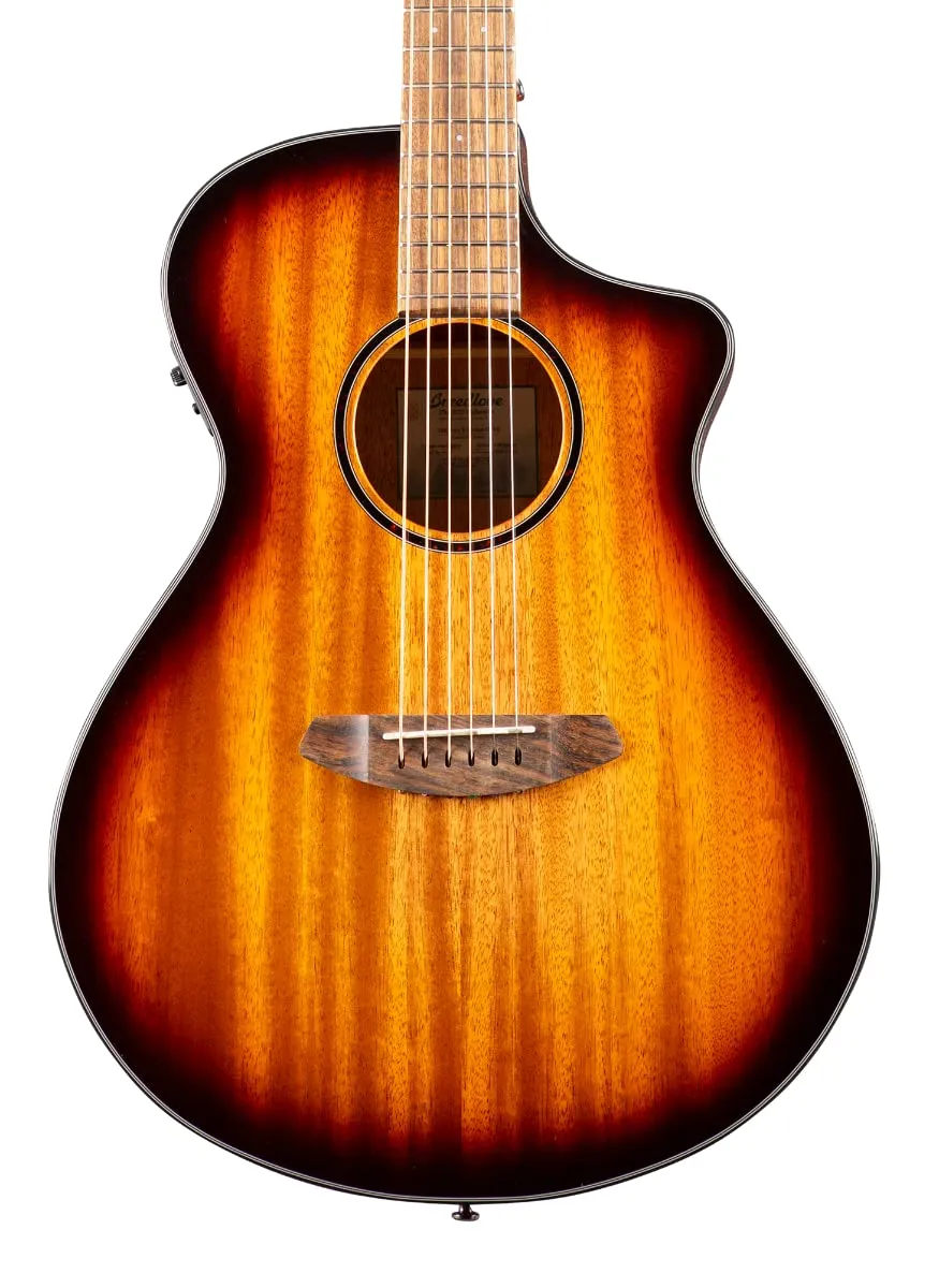 Breedlove ECO Discovery S Concert CE Acoustic-Electric Guitar - Edgeburst African Mahogany