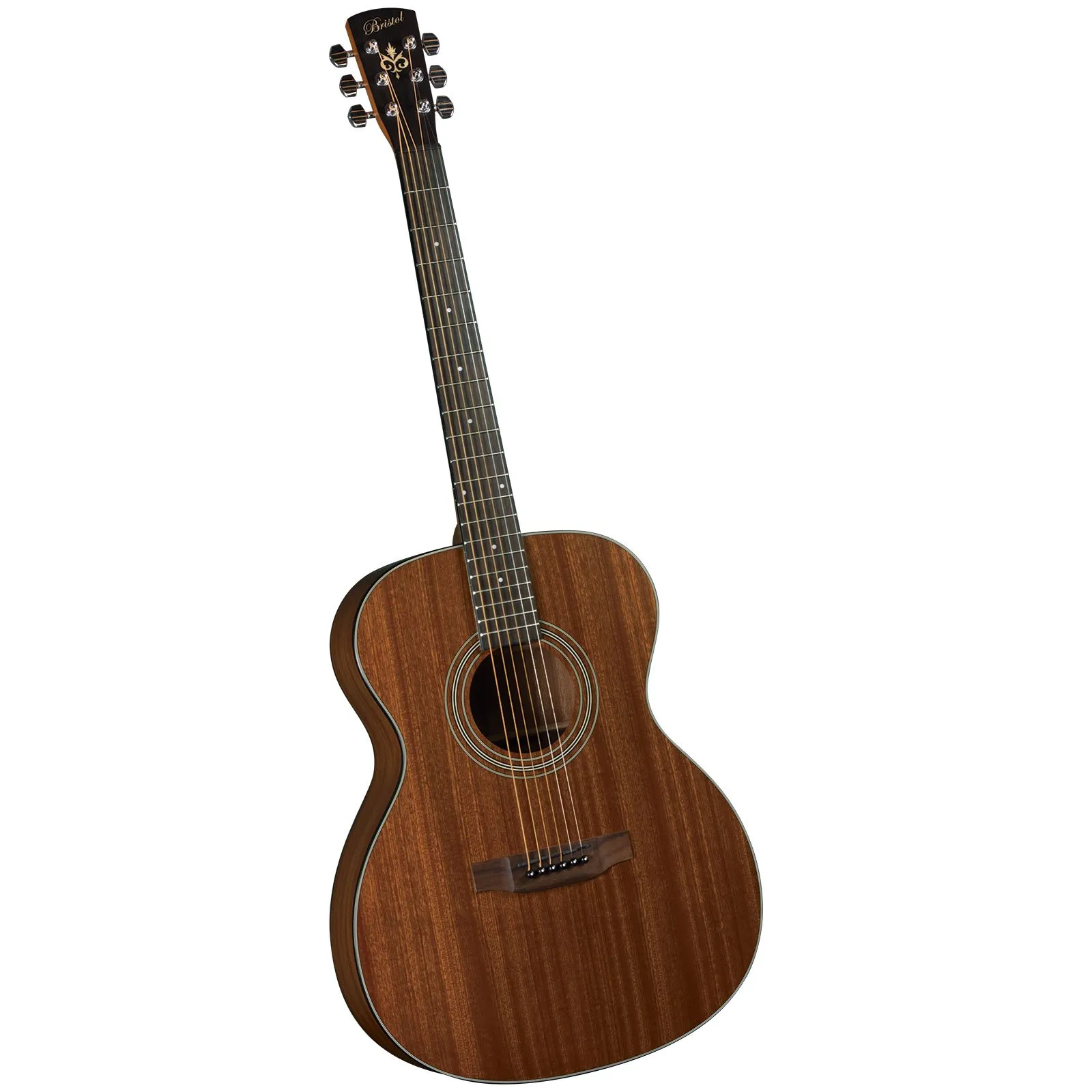 Bristol BM-15 Acoustic Guitar, Right-Handed, Mahogany Top, Rich Tone, Adjustable Truss Rod