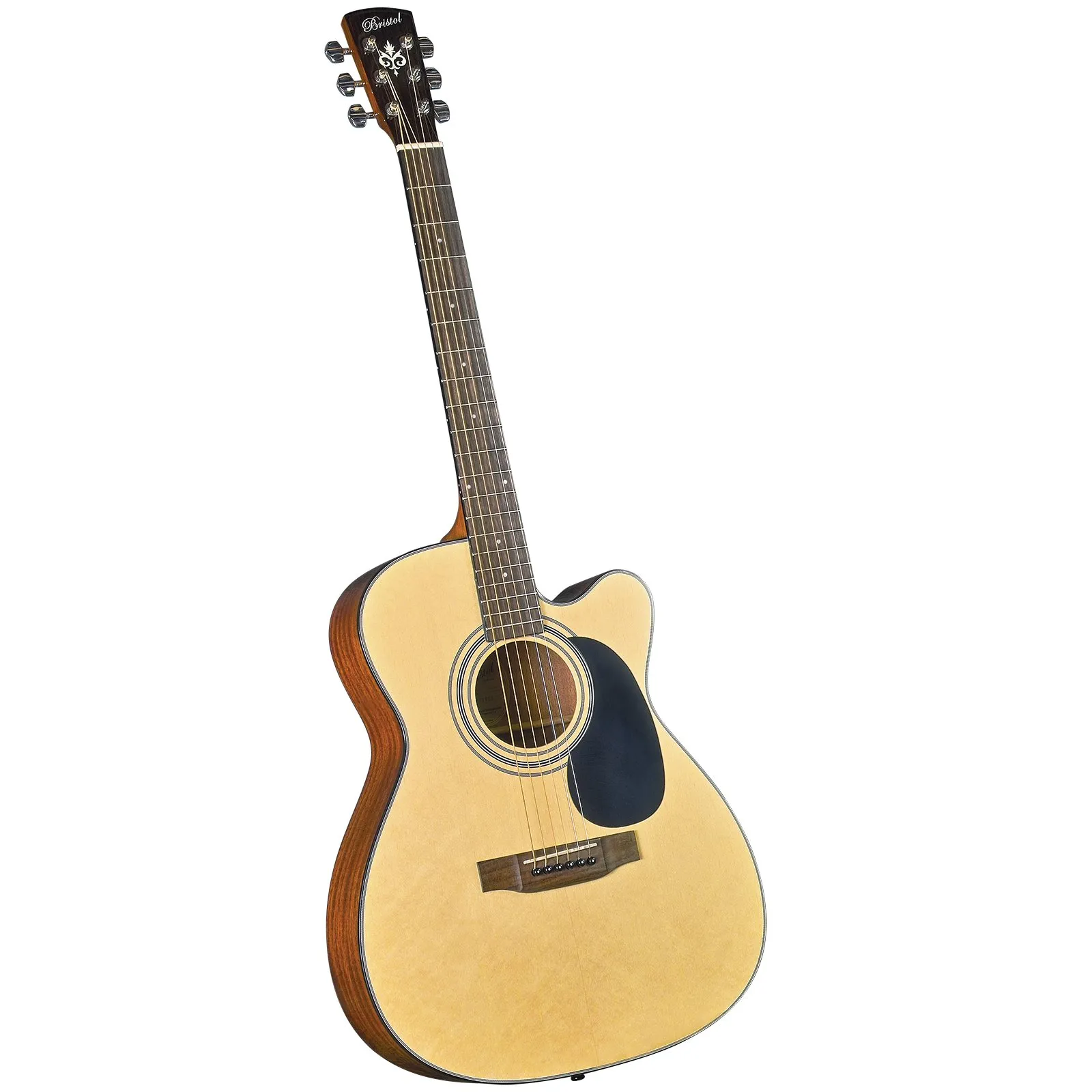 Bristol BM-16CE Cutaway Acoustic-Electric Guitar with Spruce Top and Mahogany Body