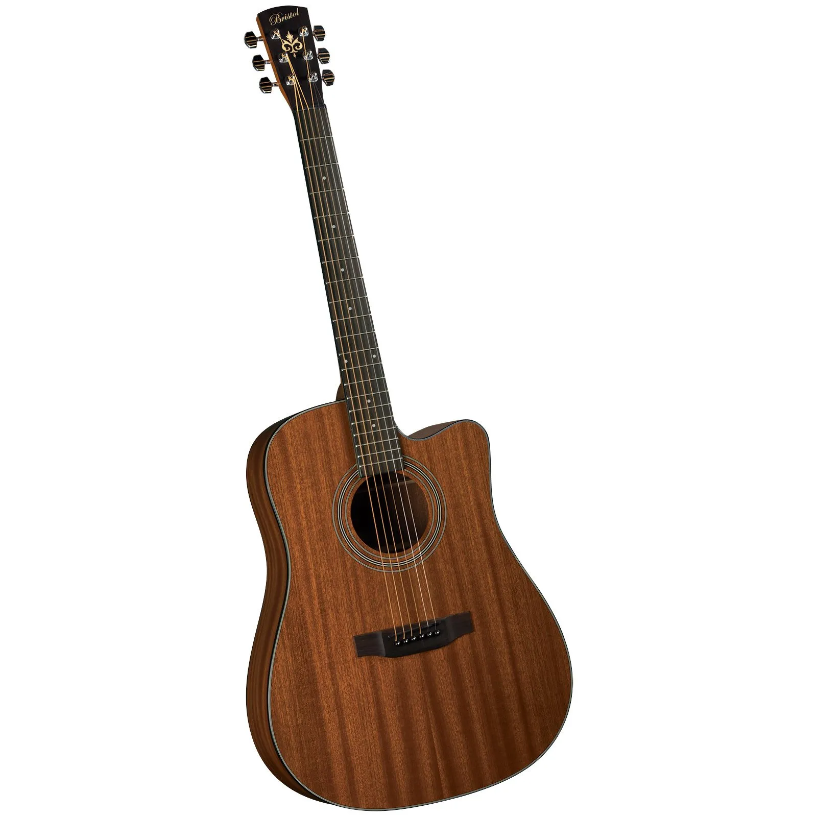 Bristol by Blueridge BD-15CE 6 String Acoustic-Electric Guitar, Mahogany, Slim Neck, Fishman Preamp