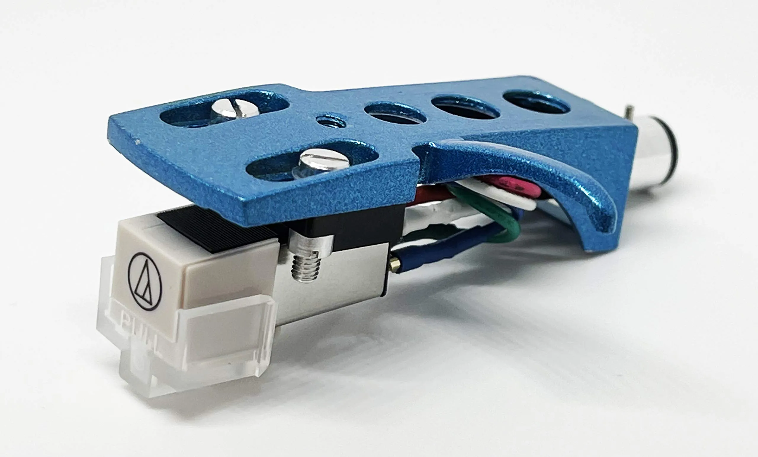 Cartridge with Sky Blue Headshell, Conical Stylus & Mounting Bolts for Stanton Turntables