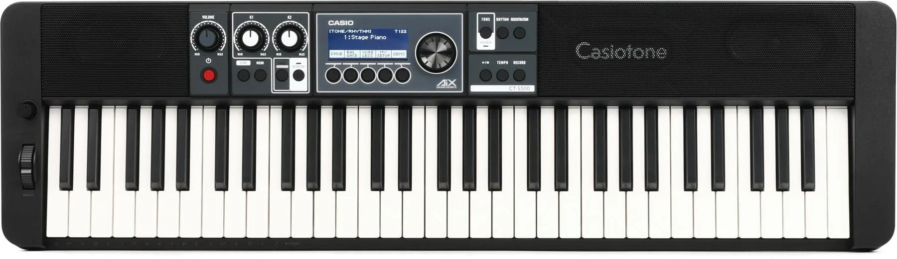 Casio Casiotone CT-S500 61-Key Portable Keyboard with Touch Responsive Keys & MIDI Functionality