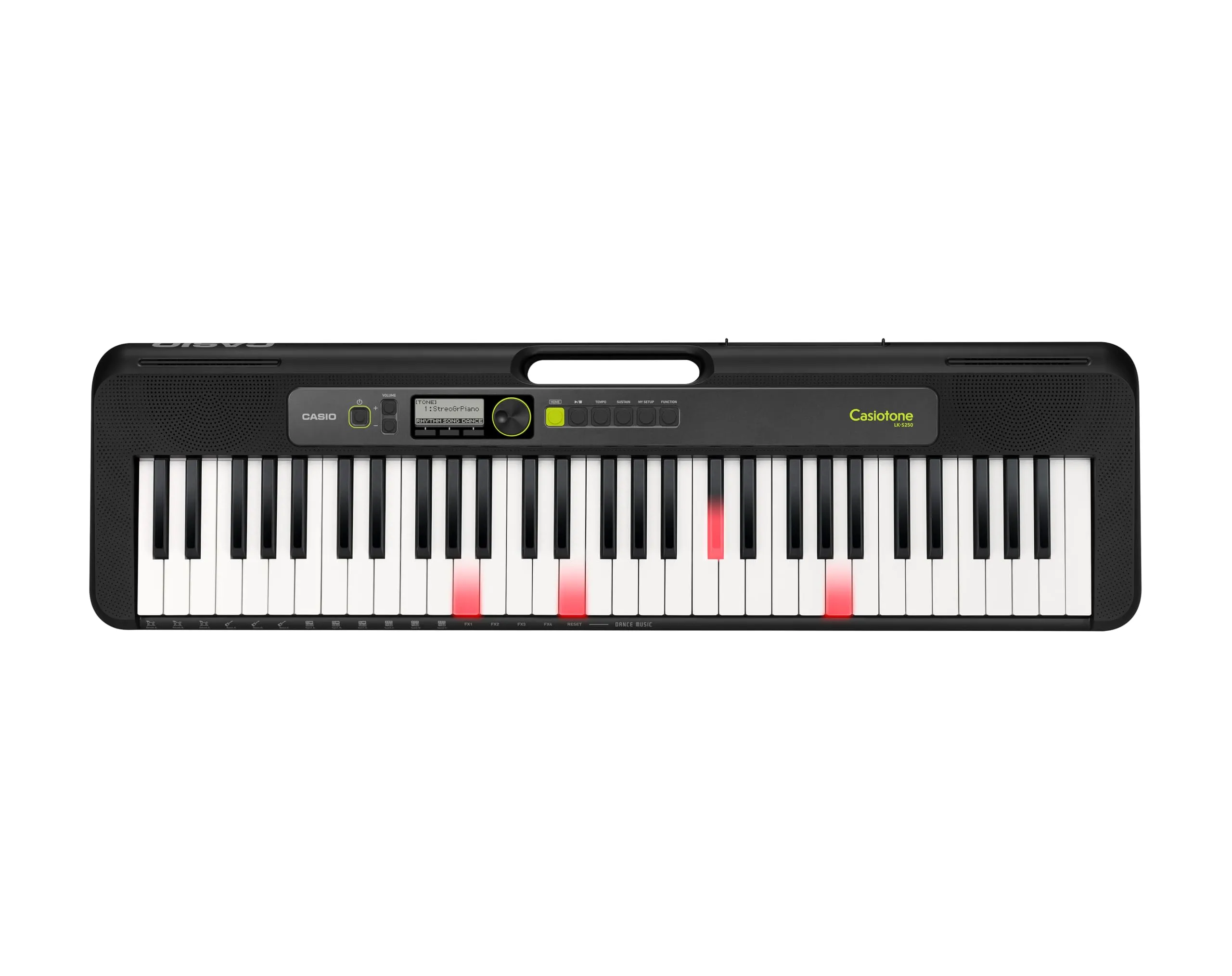 Casio Casiotone LK-S250 61-Key Portable Keyboard with Lighting System, Touch Response, USB