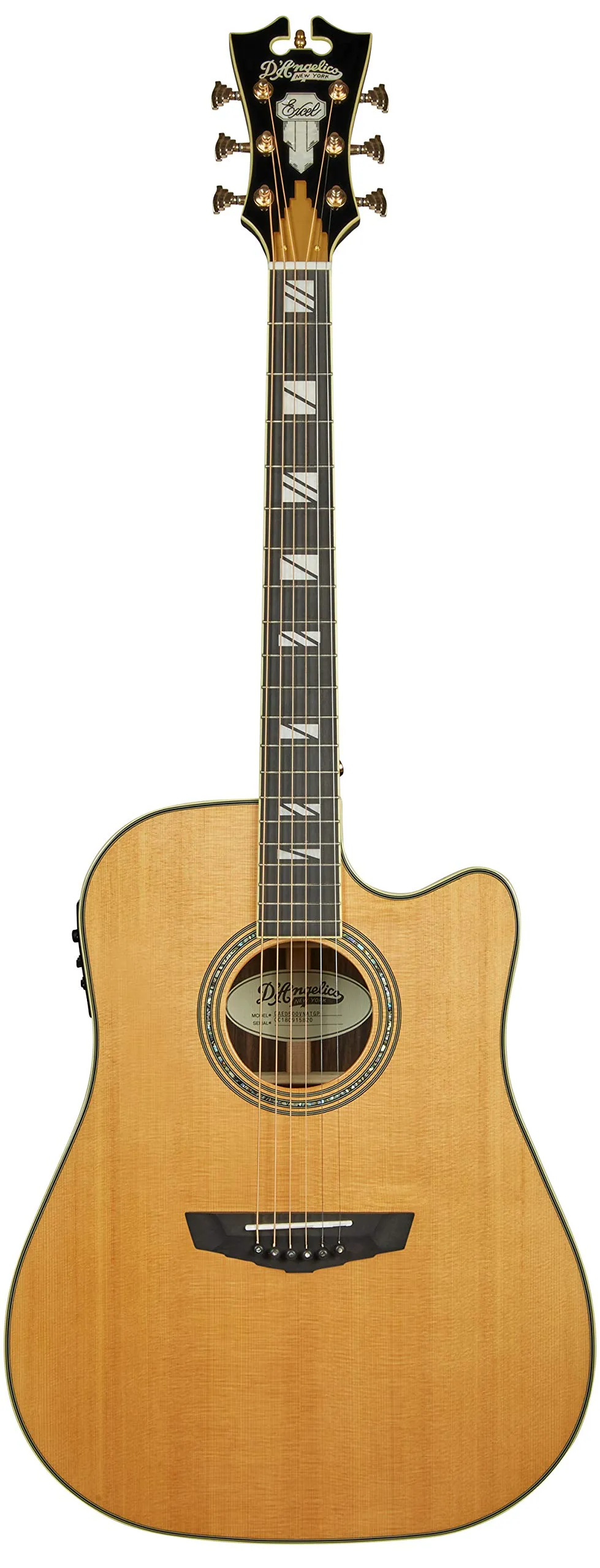 D'Angelico 6 String Acoustic-Electric Guitar Right, Solid Sitka Spruce Top, Fishman Presys+ Preamp