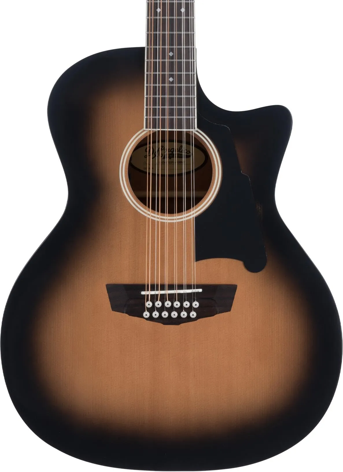 D'Angelico Premier Fulton 12-string Acoustic-electric Guitar - Aged Burst, Spruce Top, Mahogany