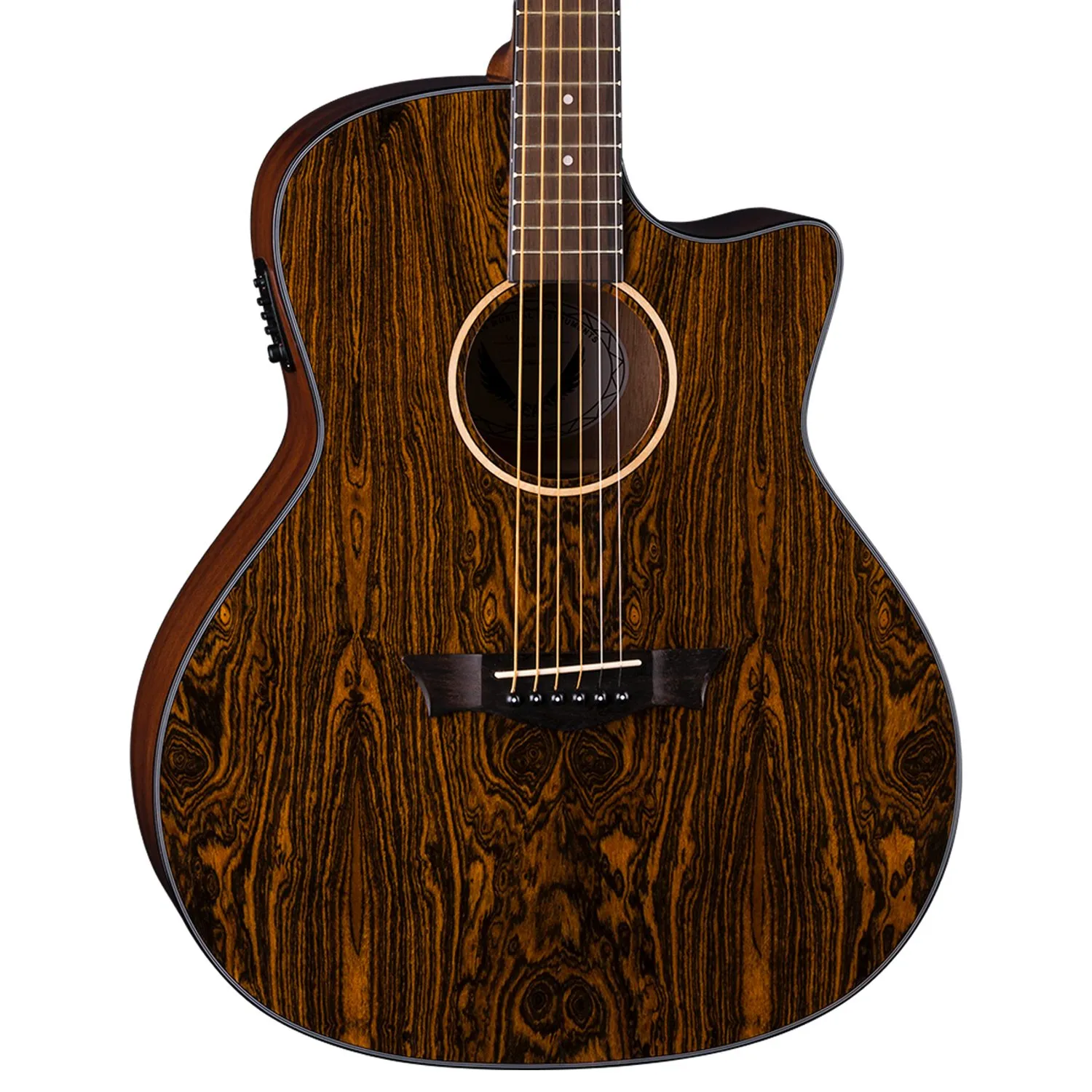 Dean AXS Exotic Cutaway Acoustic-Electric Guitar, Caidie Top, Natural, Mahogany, 25.5' Scale