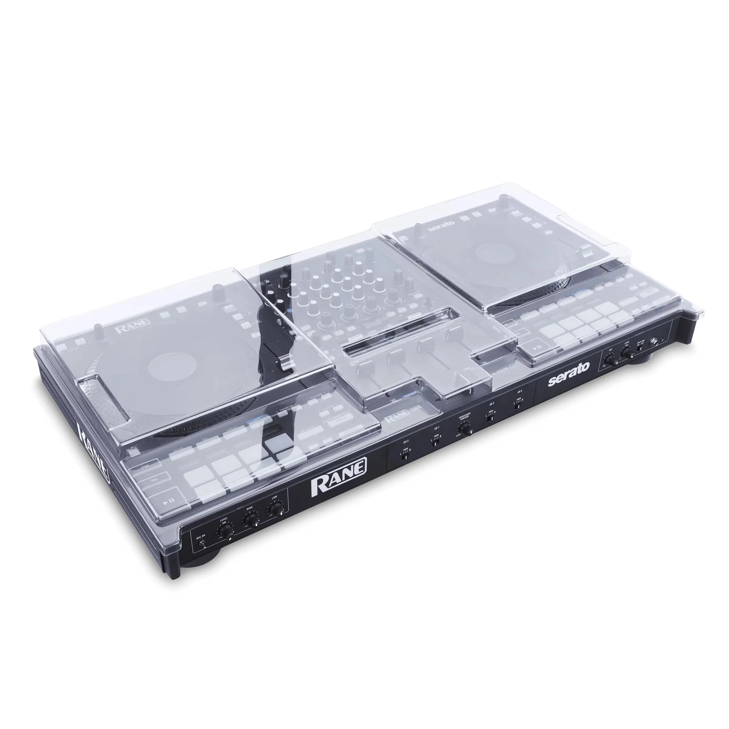 Decksaver Rane Four Cover - Custom-Fitted Dust & Impact Protection, Smoked/Transparent Finish