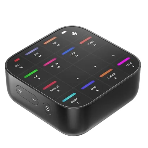 Donner MEDO Bluetooth MIDI Controller, Portable Groovebox with Built-in Looper & Synth