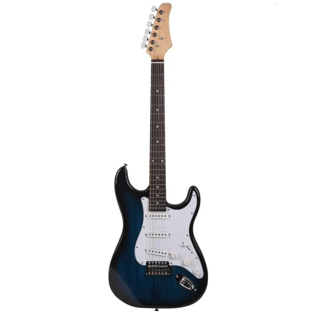 Electric Guitar Blue with Rosewood Fingerboard - Solid Body Musical Instrument & Accessories