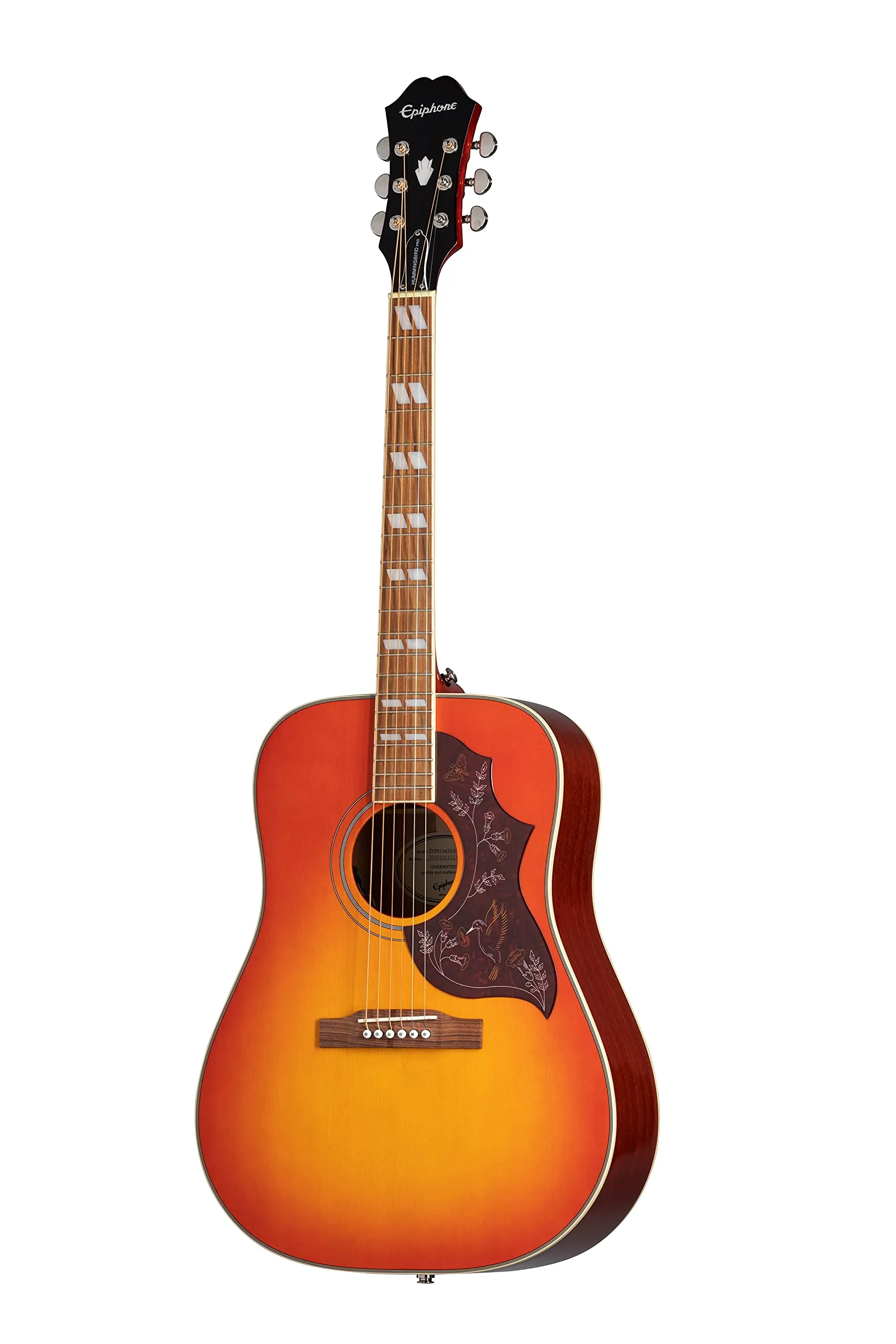 Epiphone Hummingbird Studio Acoustic/Electric Guitar - Solid Spruce Top, Mahogany Body, Fishman Electronics