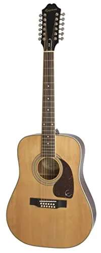 Epiphone Songmaker DR-212 Acoustic 12 String Guitar – Natural, Mahogany Body, Select Spruce Top