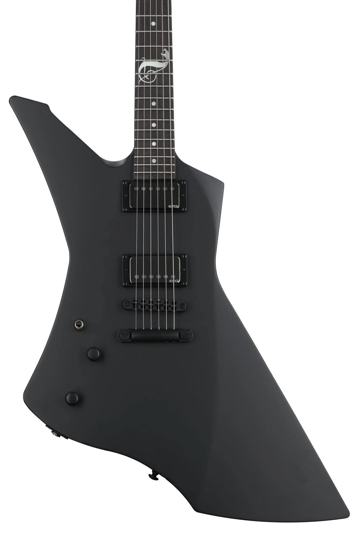 ESP LTD James Hetfield Snakebyte Left-Handed Electric Guitar, Black Satin, Mahogany Body