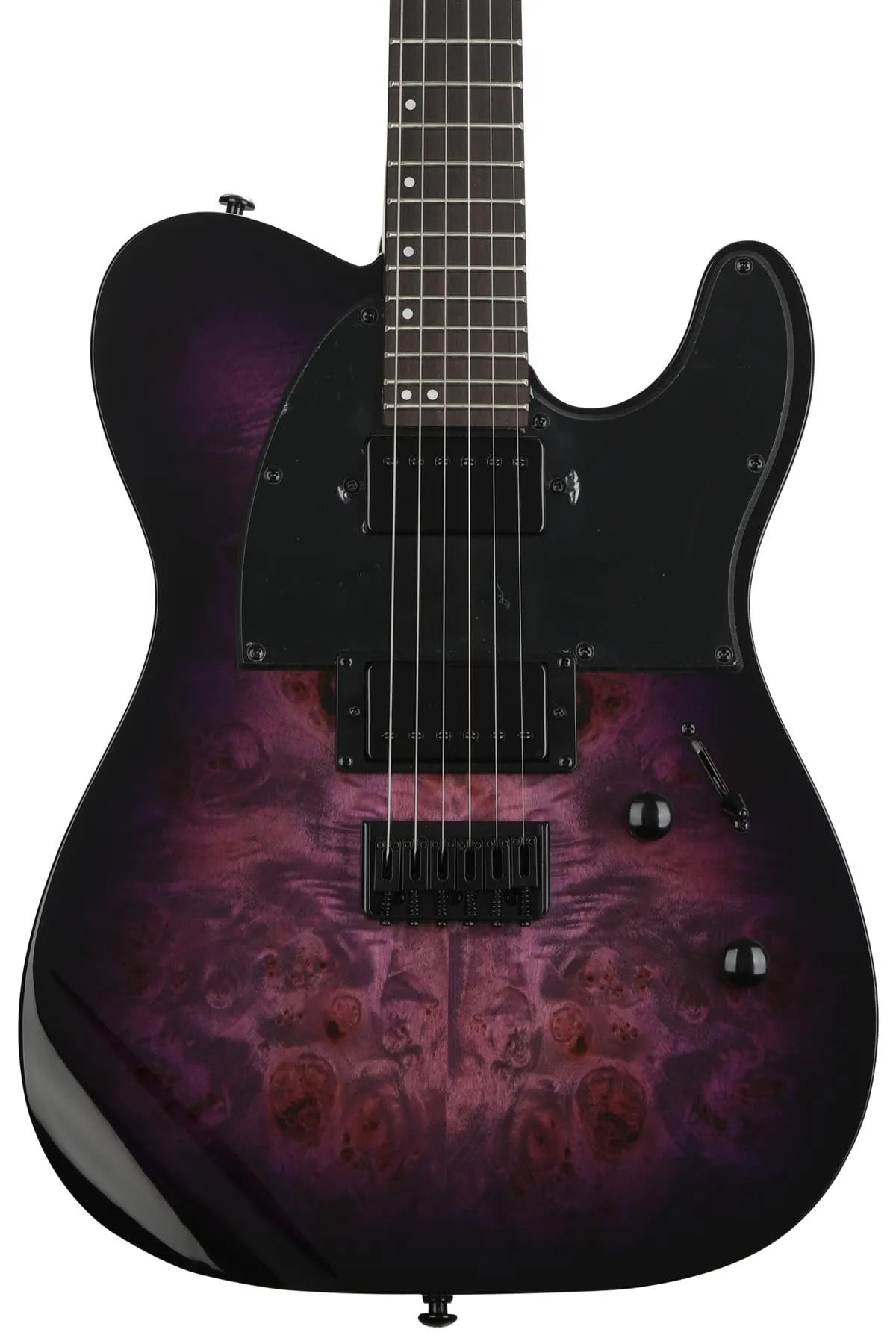 ESP LTD TE-200DX Electric Guitar - Purple Burst, Solidbody, Humbucking Pickups