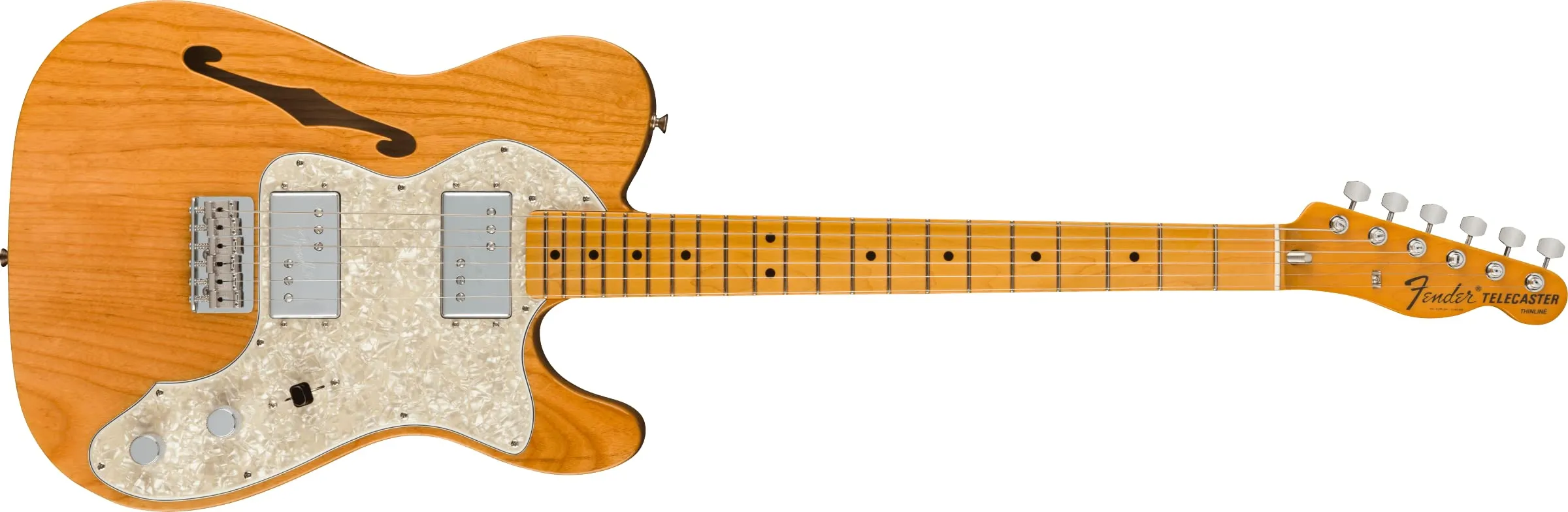 Fender 4 String Solid-Body Electric Guitar, Aged Natural, Semi-Hollowbody, Maple Fingerboard