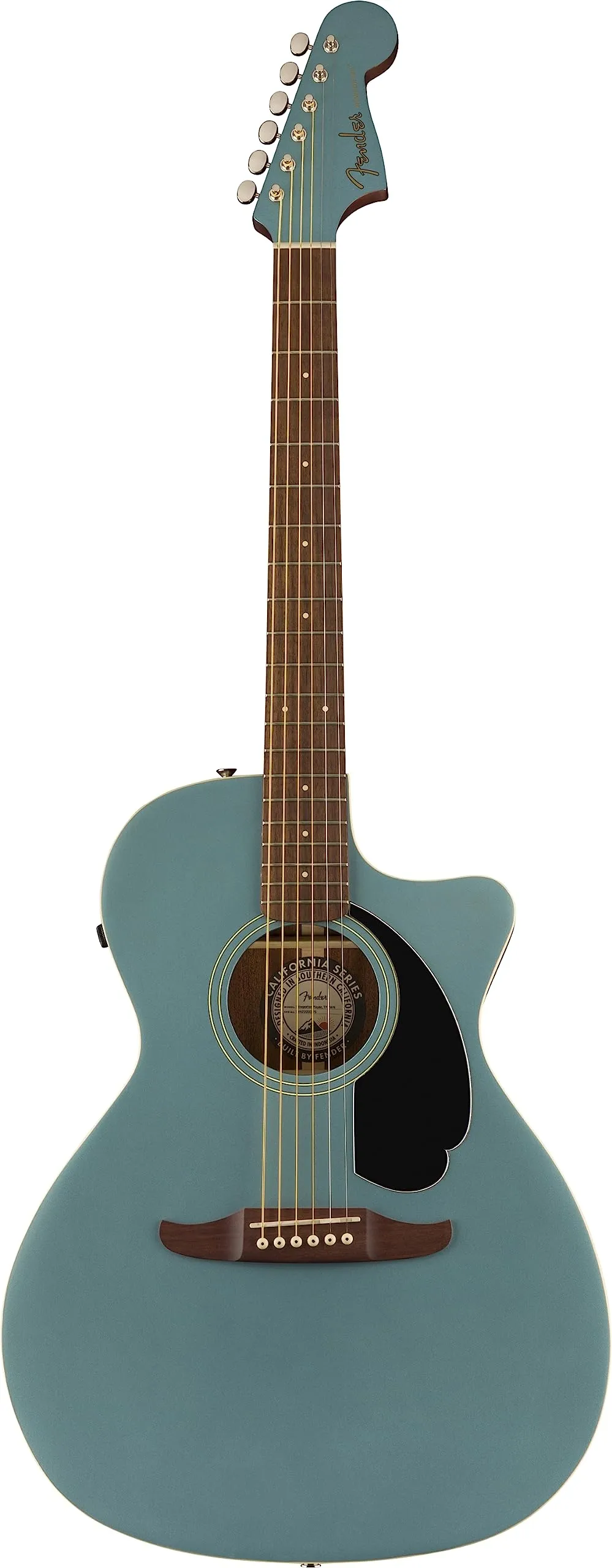 Fender 6 String Acoustic Guitar Right-Hand Tidepool with Fishman Pickup and Slim-Taper Neck