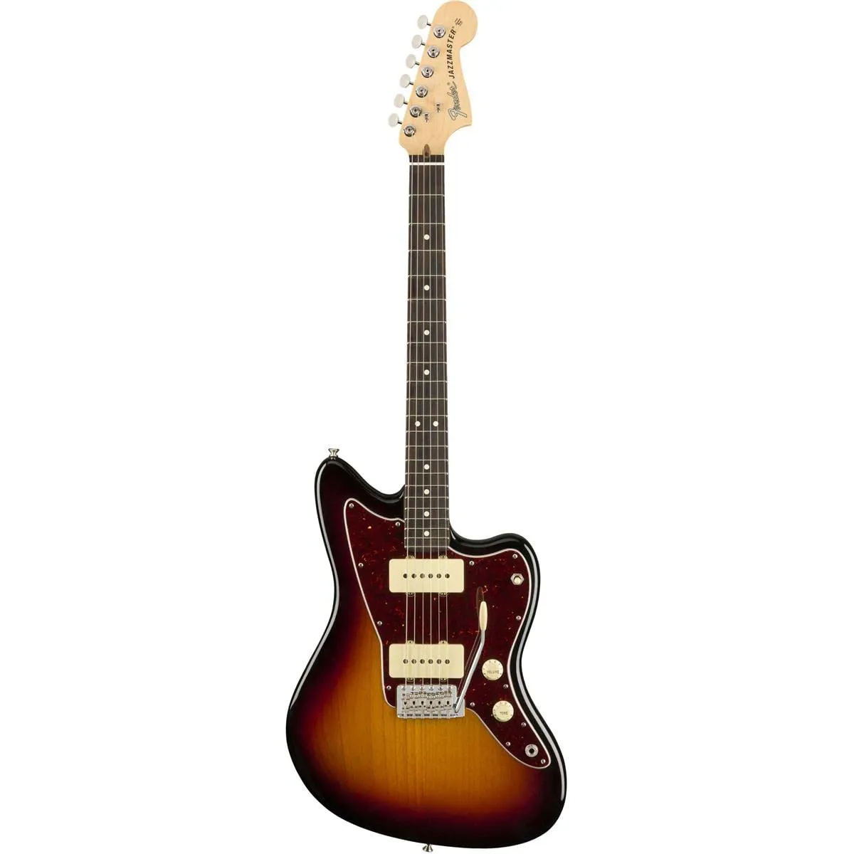 Fender 6 String Electric Guitar, Right, 3-Tone Sunburst, Alder Body, Rosewood Fretboard