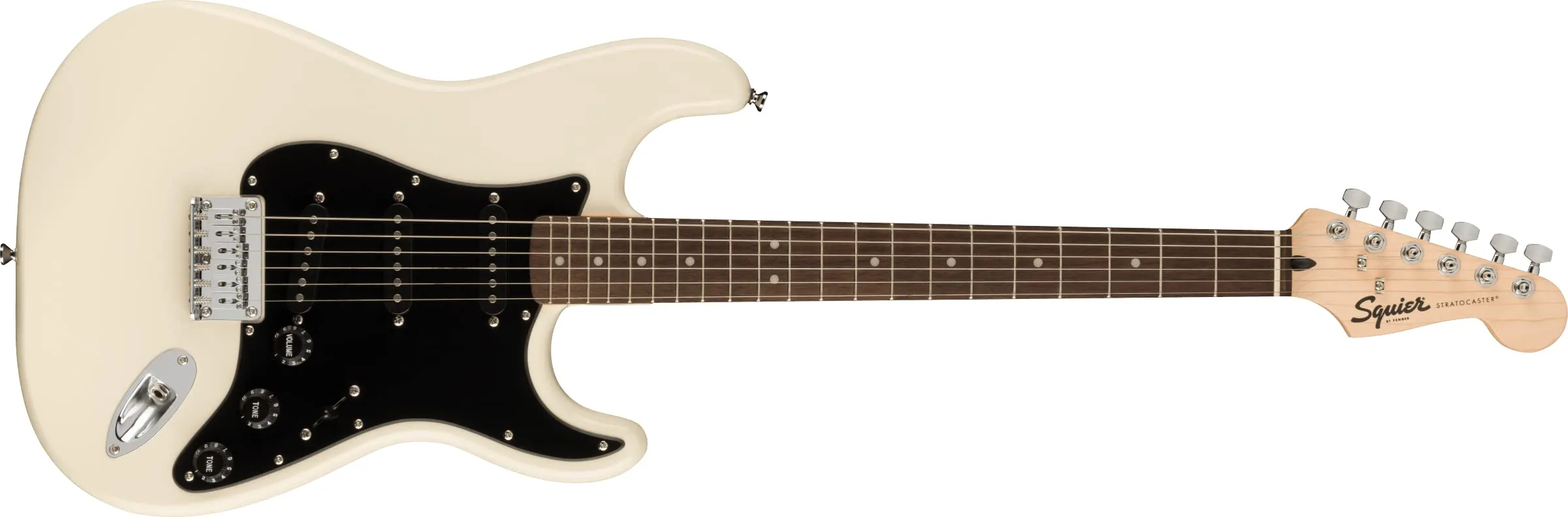 Fender Bullet Stratocaster HT Electric Guitar - Olympic White, Laurel Fingerboard, Black Pickguard