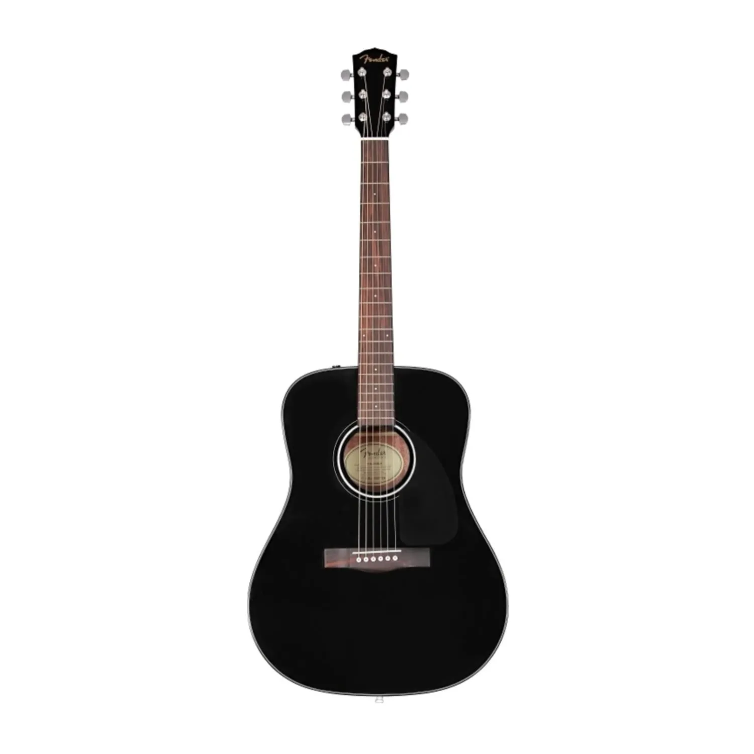 Fender CD-60 Dreadnought Acoustic Guitar with Hard-Shell Case, Gloss Black Finish, 2-Year Warranty