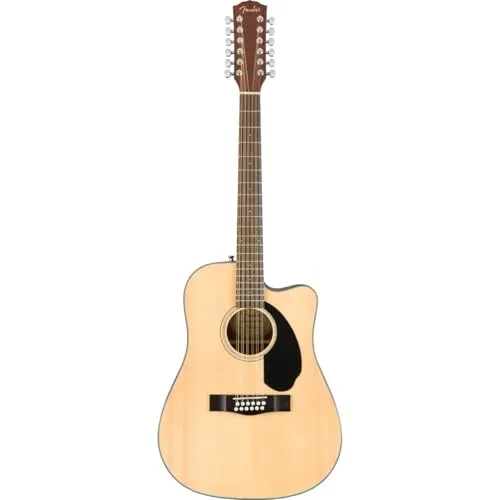 Fender CD-60SCE Dreadnought 12 String Acoustic Electric Guitar, Natural, Walnut Fingerboard