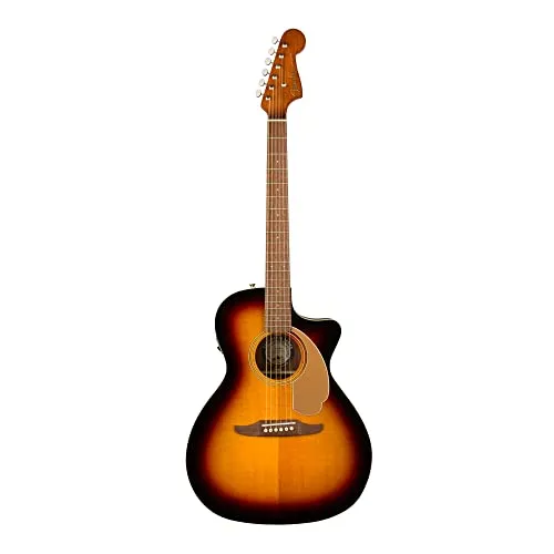 Fender Newporter Player Acoustic Guitar - Sunburst Finish, Walnut Fingerboard, 2-Year Warranty