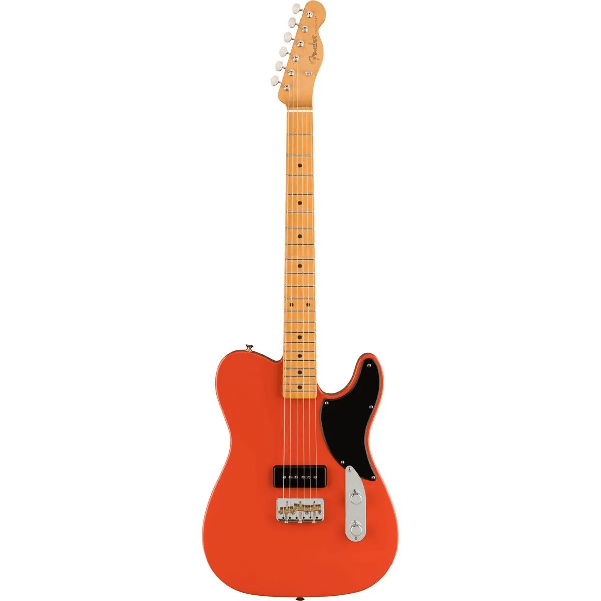 Fender Noventa Telecaster Electric Guitar Fiesta Red, Maple Fingerboard - Powerful Single-Coil Tone