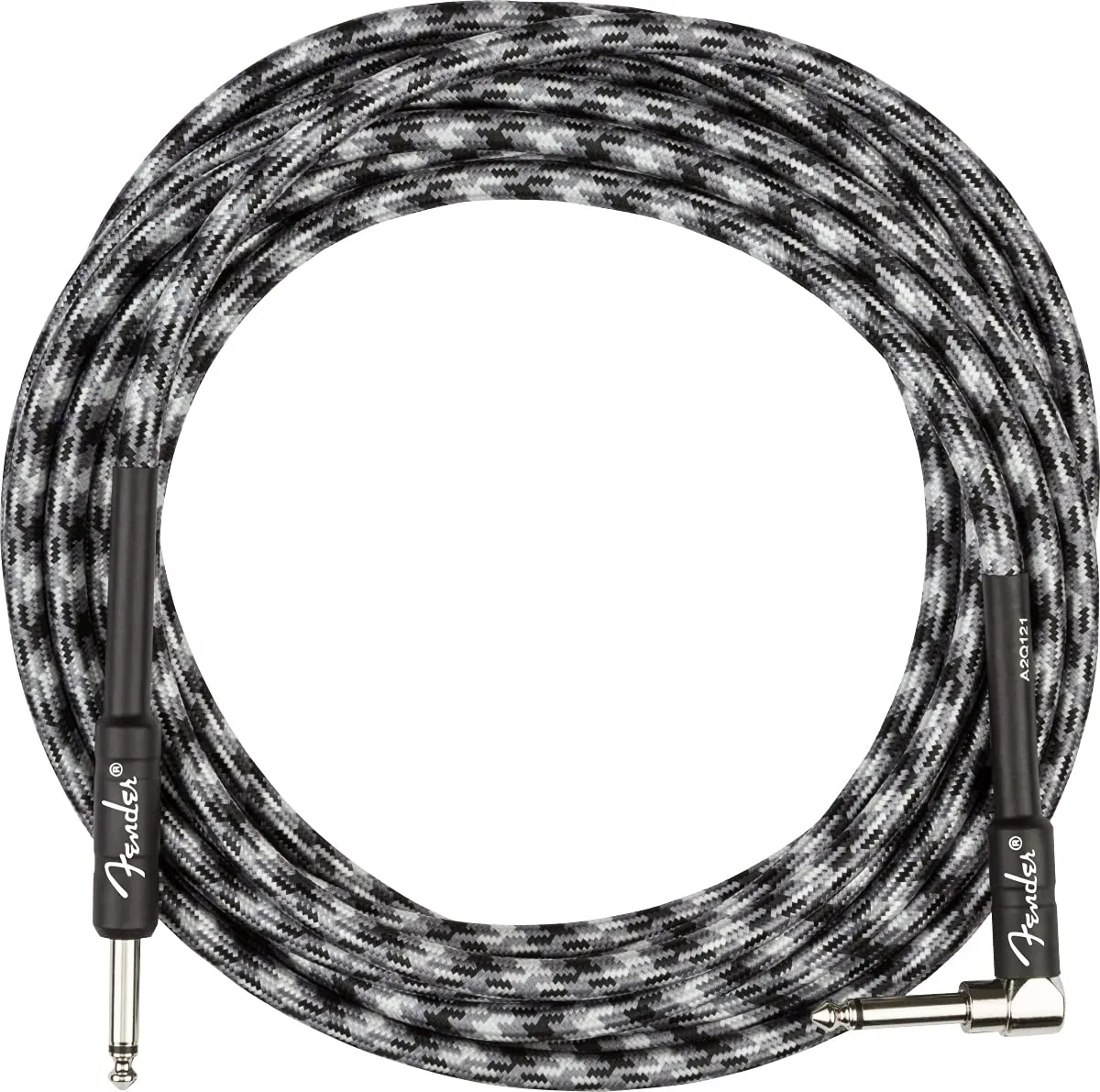 Fender Professional Instrument Cable 18.6ft Straight-Angle Winter Camo with Flexible Construction