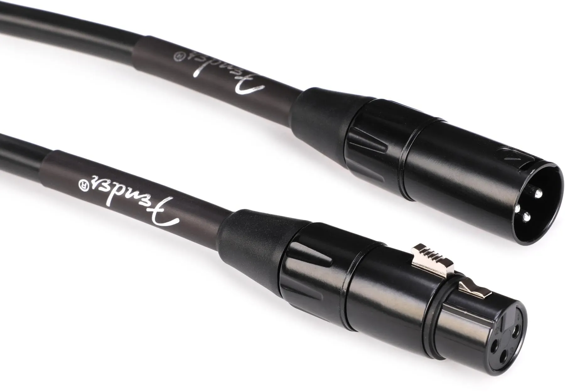 Fender Professional Series 15ft Microphone Cable - High-Quality XLR Guitar Accessory, Black