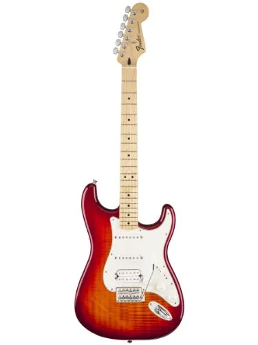 Fender Standard Stratocaster Electric Guitar HSS Flame Maple Top Aged Cherry Burst