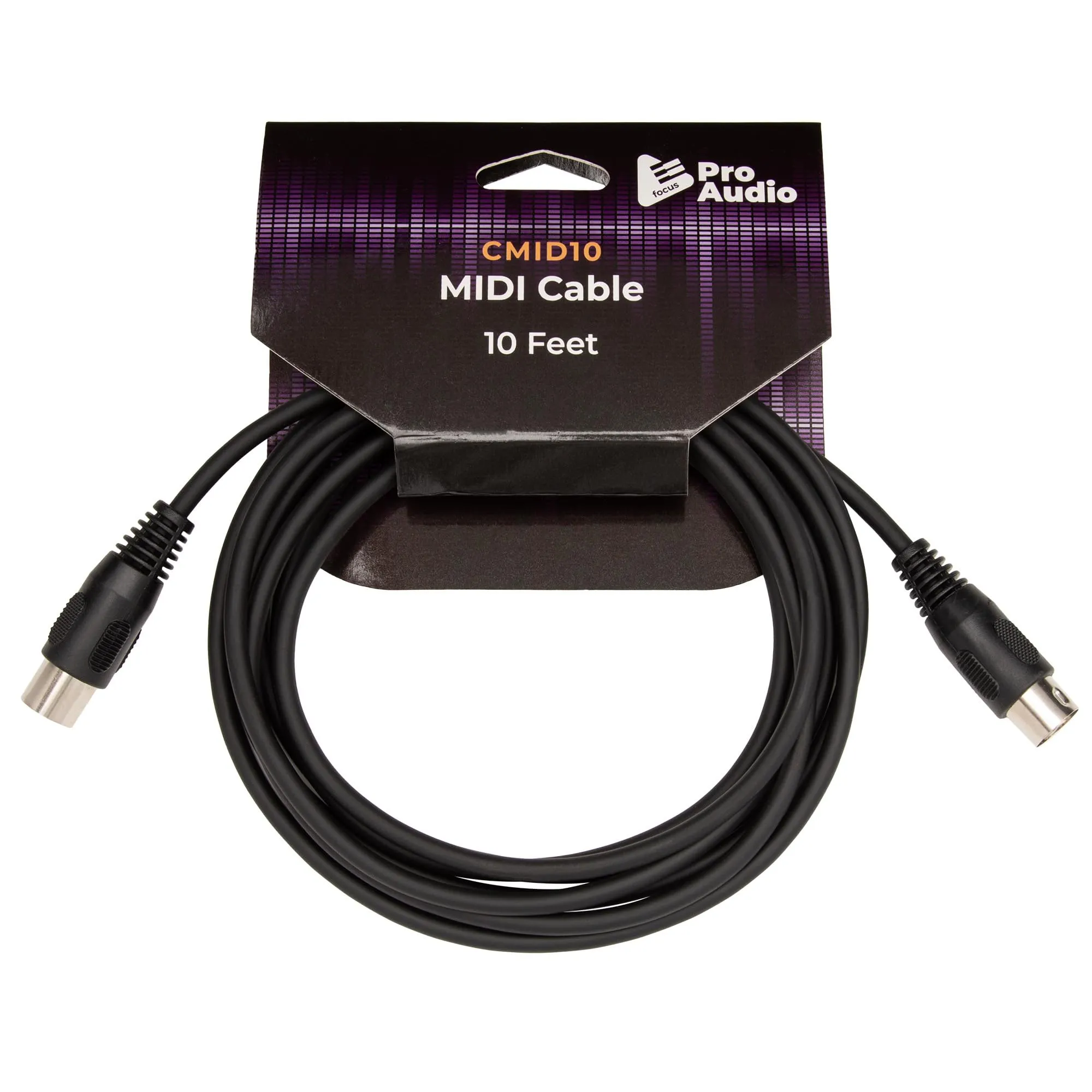 FocusProAudio FPA-CMID10 MIDI Cable 10-Feet High-Quality Signal Durable Construction for Music Equipment