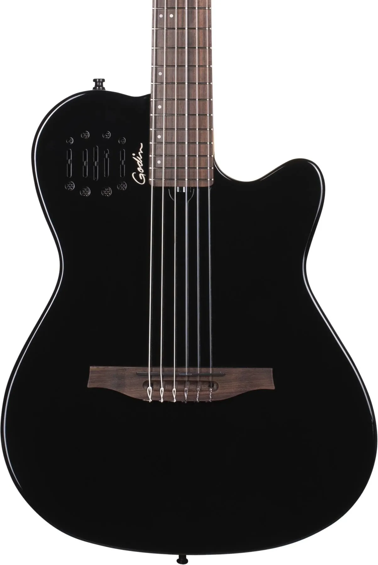 Godin Multiac Mundial Nylon Acoustic-electric Guitar - Onyx Black, 6-string with Cedar Top