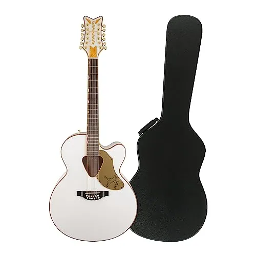 Gretsch G5022CWFE-12 Rancher Falcon 12-String Acoustic-Electric Guitar Bundle - Right-Handed White