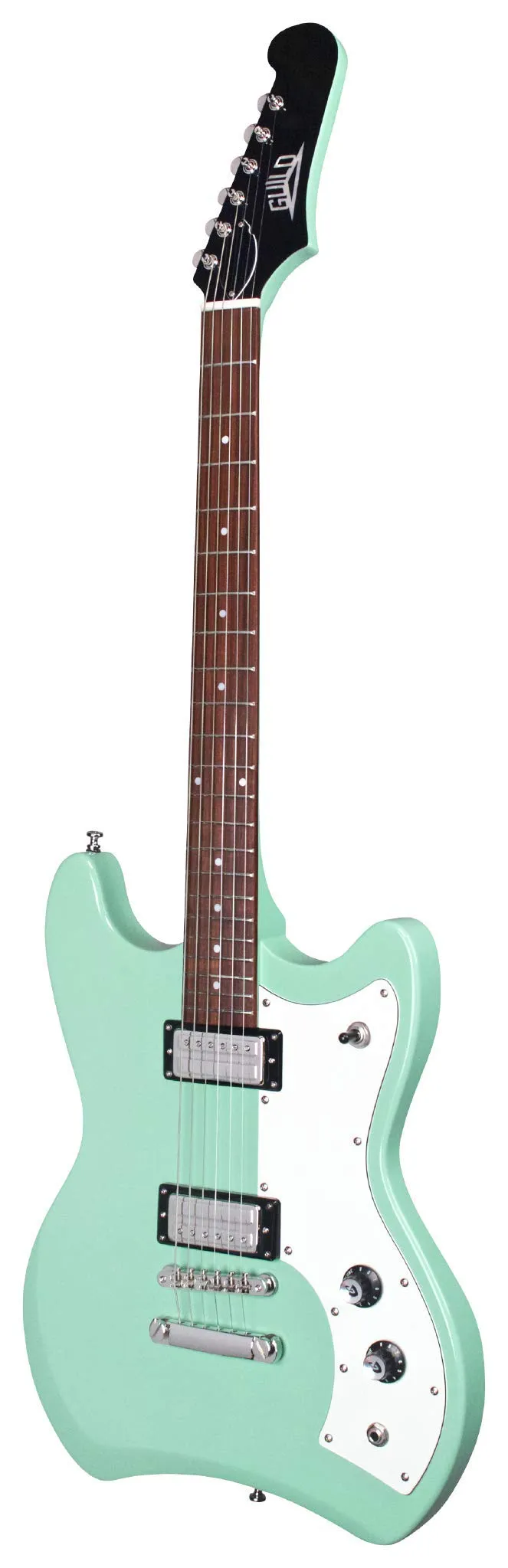 Guild Newark St. Collection 6 String Electric Guitar Right Seafoam Green Retro Style