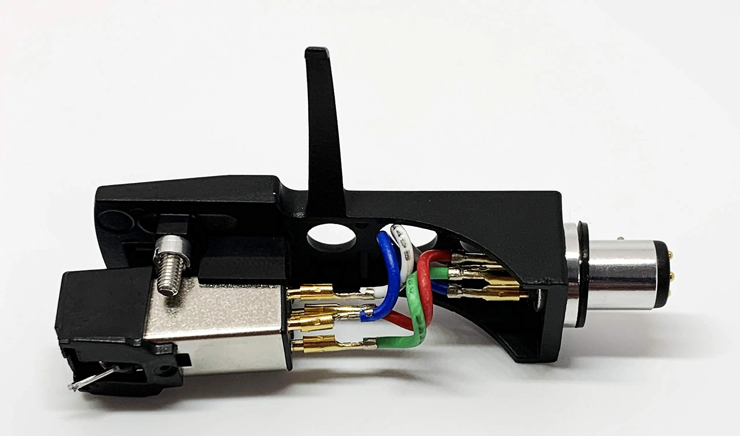 High-Quality Black Headshell with Cartridge and Conical Stylus for Technics Turntables