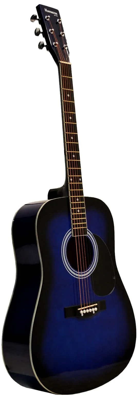 Huntington GA41PS-BLS Blueburst Acoustic Guitar Dreadnaught with String Winder and Picks