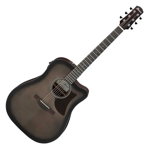 Ibanez AAD50CETCB Acoustic-electric Guitar - Transparent Charcoal Burst, 6-string, Spruce Top