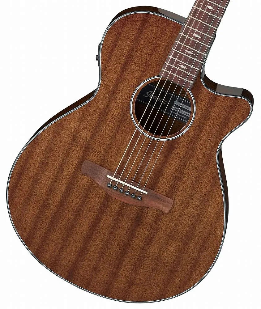 Ibanez AEG62 Acoustic Electric Guitar, Natural Mahogany High Gloss, Easy Control Preamp & Tuner