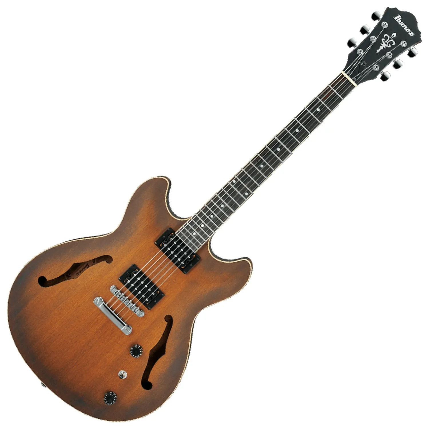 Ibanez AS53TF Electric Guitar, Trans Finish Brown, Sapele Top, Mahogany Neck, ACH-ST Humbuckers