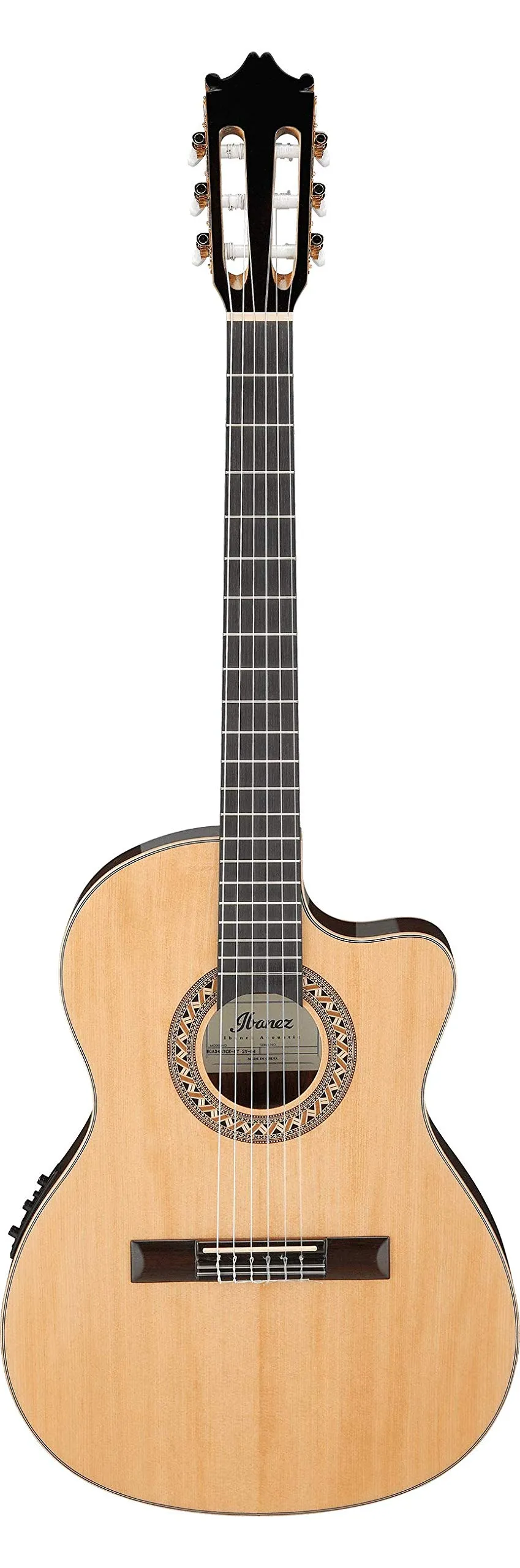 Ibanez GA34STCE-NT Right-Handed Black Classical Electro-Acoustic Guitar for Beginners and Intermediates